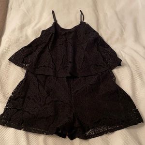 Black lace romper